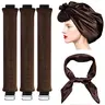 4 in 1 Pack Heatless Curls No Heat Curling Rod, Velvet Hair Curlers to Sleep in  Silk Scarf Curl Styling Kit for Long Medium Hair Use In Combination With The Shaping Spray