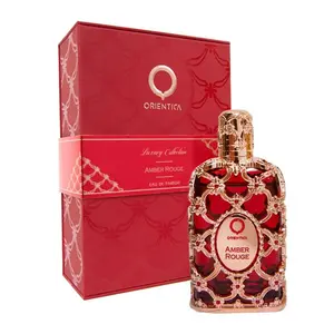 Orientica Amber Rouge Luxury Eau de Parfum - Warm Spicy Amber Scent for Men & Women - Unisex Long-Lasting Perfume Spray - 100ml