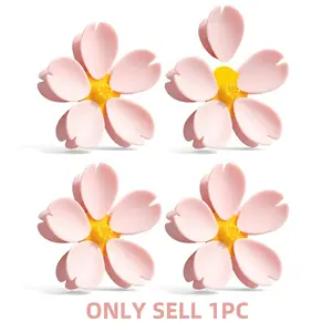 Cherry Blossom Cute Bag Clip Set, Cherry Blossom Design, Decorative Magnetic Fridge Magnets, Creative Food Sealing Clips, Snack Sealers, Flower Magnets, 1set