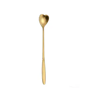 Stainless Steel Heart Shape Coffee Spoon, Small Teaspoon for Espresso, Sugar, Cake, Perfect for Desserts