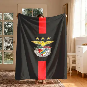 Benfica Club Logo Flannel, Soft Warming Blanket, Large Soft Lightweight Warm, Perfect for Bed Sofa Office Camping Travel, Valentine's Day Gift