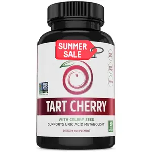 Tart Cherry Extract Plus Celery Seed - Tart Cherry Capsules for Men & Women, Muscle Recovery and Uric Acid Metabolism Support - 1000 mg Per Pill - 30 Servings, 60 Veggie Capsules (Pack of 1)