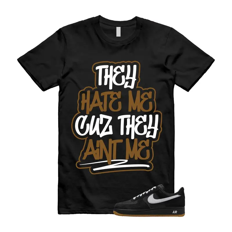 Air Force 1 Black White Gum Light Brown '07 LV8 T Shirt Match AINTME Crewneck Cotton Top