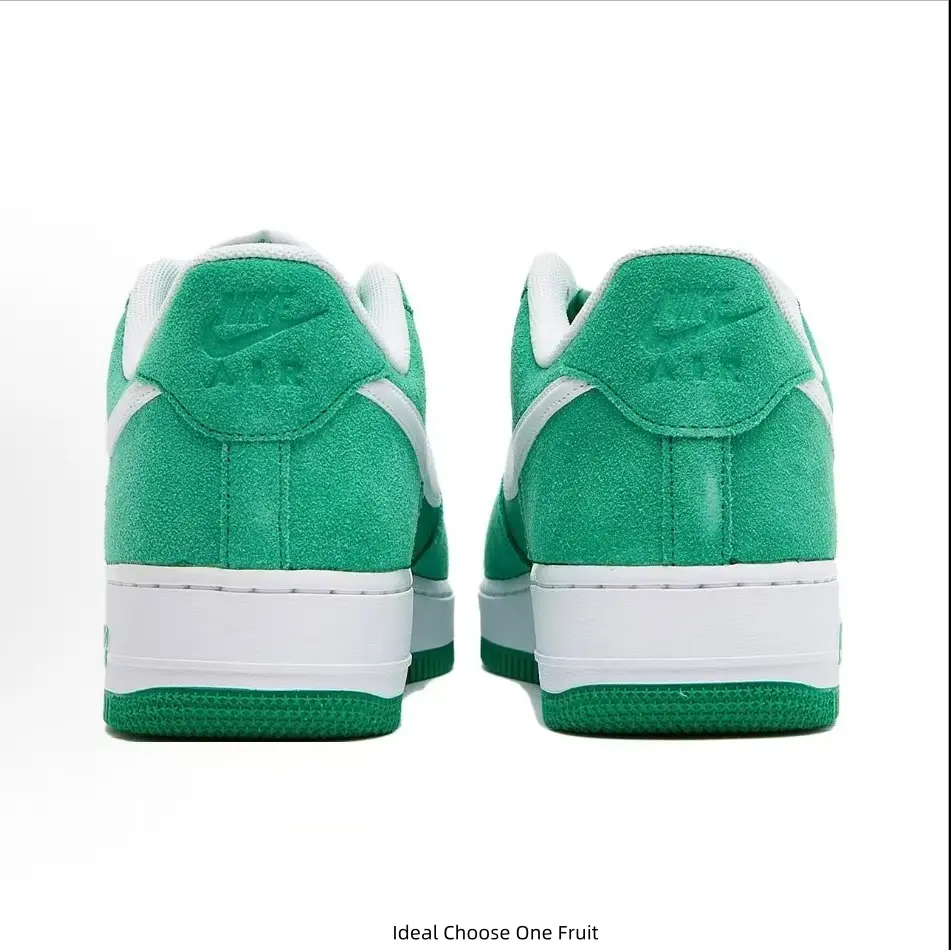 Green Suede Low-Top Sneakers for Men and Women – Breathable, Lightweight Casual Shoes with Cushioned Sole – Perfect for Walking, School, or Streetwear Outfits