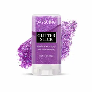 JAYSUING Purple Glitter Stick, summer,shiny glitter,Holographic Rainbow Shimmer Multi-Purpose, Smooth Non-Sticky, Safe for Sensitive Skin, Eyes Hair Body, Festivals Parties Stages