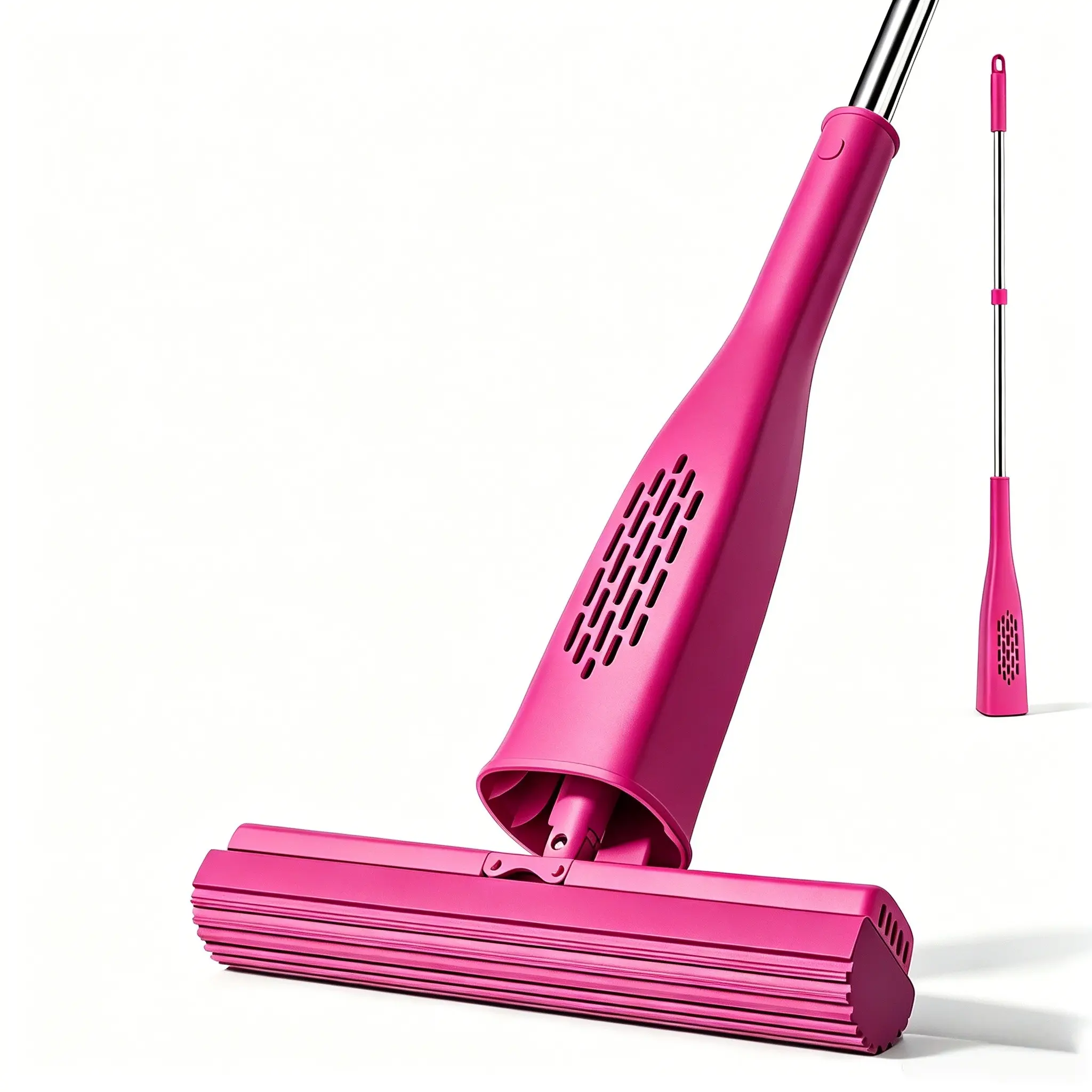 Standing Sponge Mop for Home Use, Mops for Floor Cleaning, Lazy Hand-Free Cleaning, Flat Mop System, 32cm Absorbent Sponge, Umbrella Storage, Wet and Dry Use, Household Cleaner