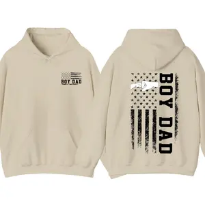 Father Son Bond Hoodie, Boy Dad Graphic Pullover with Flag and Fist Bump, Funny Father’s Day Hoodie, Best Dad Ever Gift, Casual Trendy Men’s Streetwear