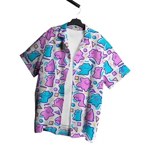 Ditto Ghost Button Up Hawaiian Shirt for Men Women Birthday Bachelor Party Gift Summer Gift