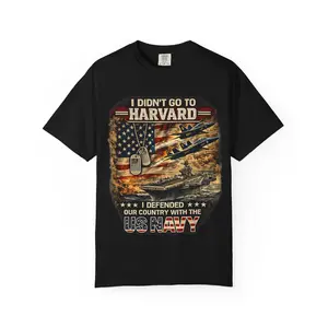 I Didn't Go to Harvard I Defended Our Country with the US Navy Shirt | Navy Veteran T-Shirt | Military Veteran Gift | Patriotic Navy Shirt, Full Colors, Full Sizes.
