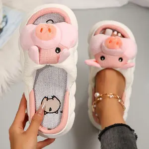 Pig Slippers Slides for Women House Slippers for Woman Cute Cartoon Animal Shape Kawaii Sandals Home Indoor