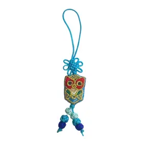 Owl Design Norigae Tassel Keychain Phone Bag Jewelry Hanbok Charm