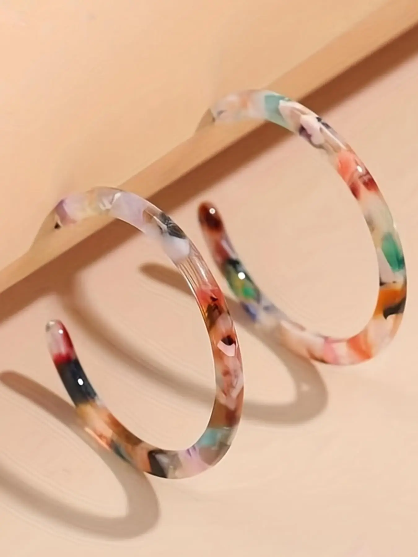 Random Color C-shaped Hoop Earrings, 1 Pair Fashion Jewelry for Party, Daily Clothing Decor, Trendy All-match & Exquisite Jewelry for Birthday Gift fo