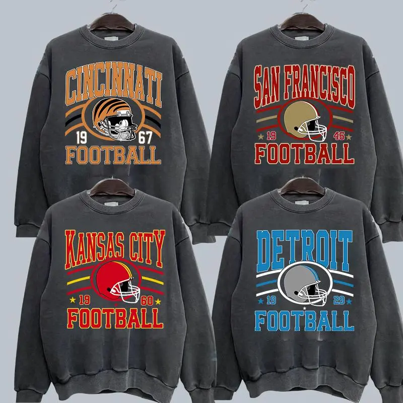 Vintage City Football Oversized 90s Sweatshirt, Hometown Football Sweatshirt, Football Thowback Vintage All Teams Sweatshirt, Vintage Graphic Tees, Sport Graphic Shirts, Unisex Sweatshirts Pullover