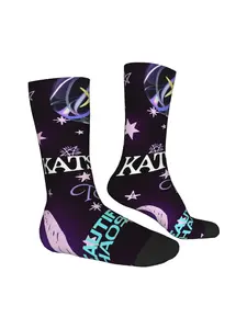 1 Pair Happy Funny Men's compression Sock One Sound Vintage Harajuku K-Katseye Street Style Novelty Seamless Crew Crazy Sock Gift Printed