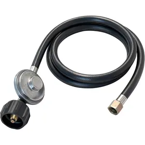 Regulator with 5 ft Hose, Universal Grill Replacement Regulator for  LP Gas Grills, Heaters and Fire Pit Tables, Standard 20 lb   Connection, 3/8" Female Flare