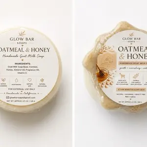 Glow Bar Soaps – Oatmeal & Honey Goat Milk Soap