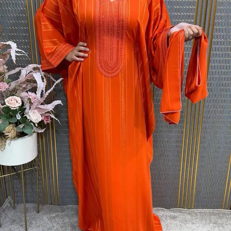 Moroccan Kaftan Jalabia Dress with Colorful Embellishments & Gold Trim Details One Size Maxi Boho Caftan for Modesty dubai abaya