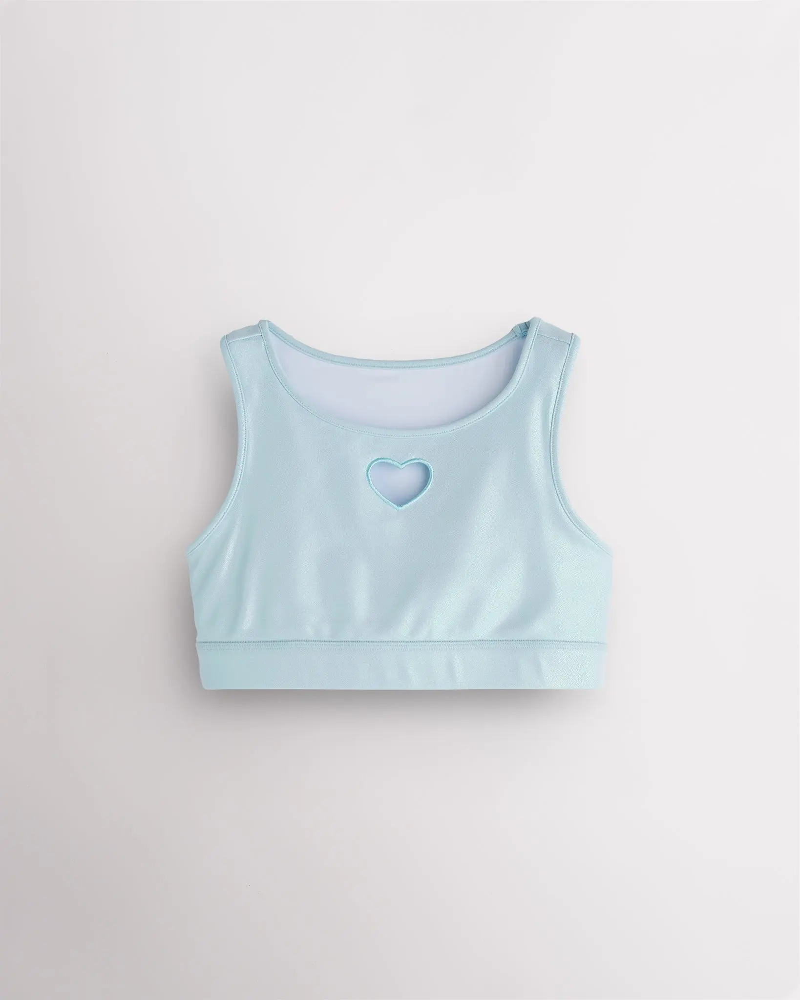 Girls Shimmer Heart Crop Top