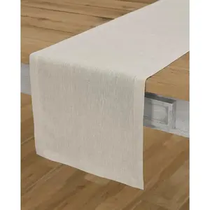 Linen Table Runner 108 Inches Long , 100% Pure Linen Light Natural 14 x 108 Inch Table Runner for Dining, Spring, Summer, Mothers Day