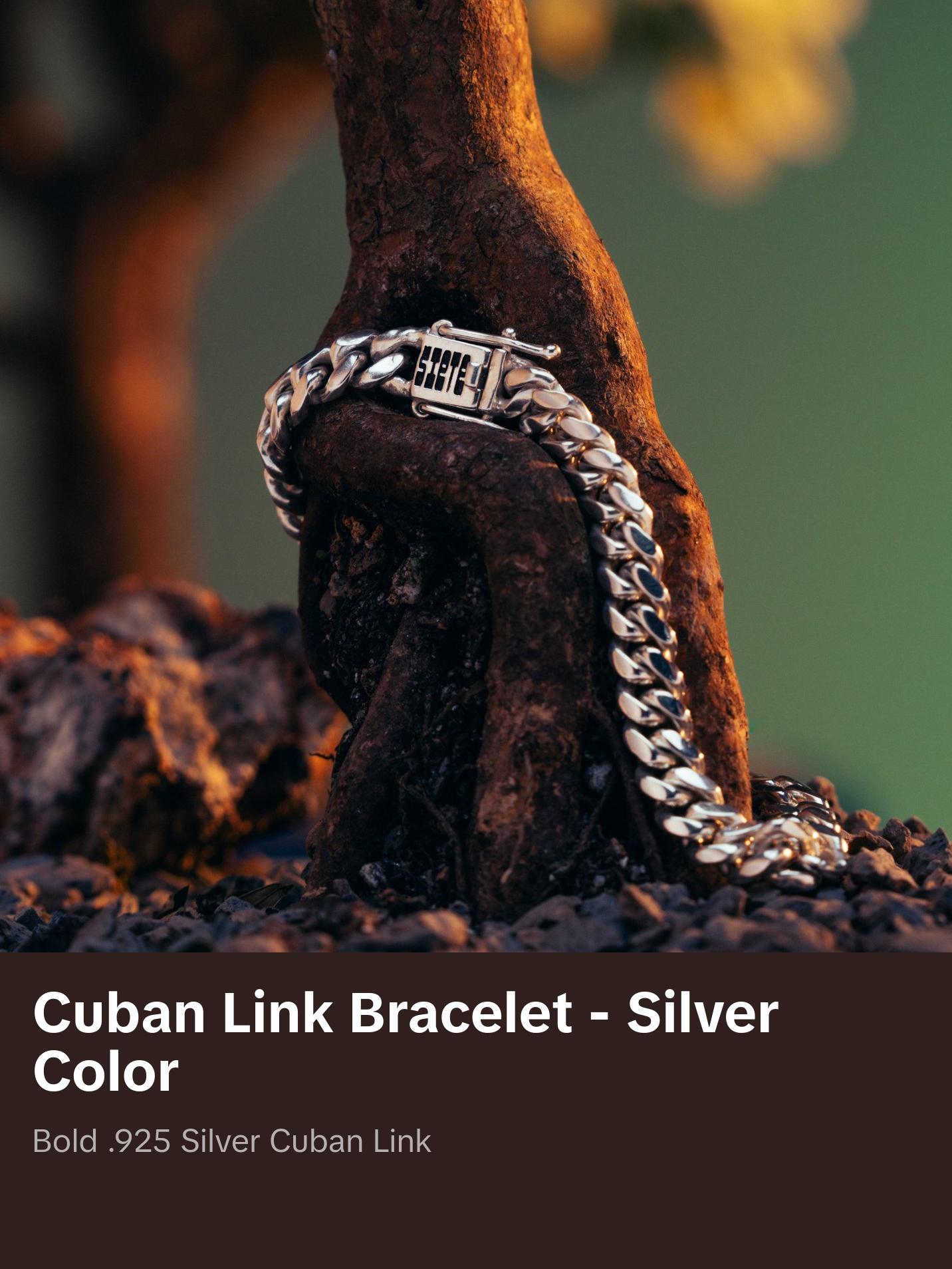 Cuban Link Bracelet – .925 Sterling Silver