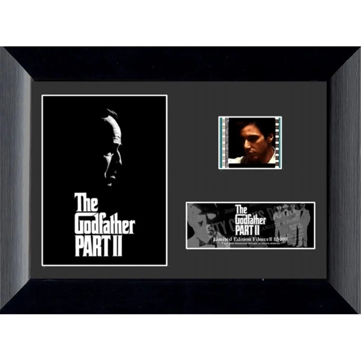 212 MAIN The Godfather Part 2 Limited Edition Authentic Minicell Film Cells - 5x7 in Framed Artistic Photo Print, Wooden Wall Art Collectible Decoration with Certificate