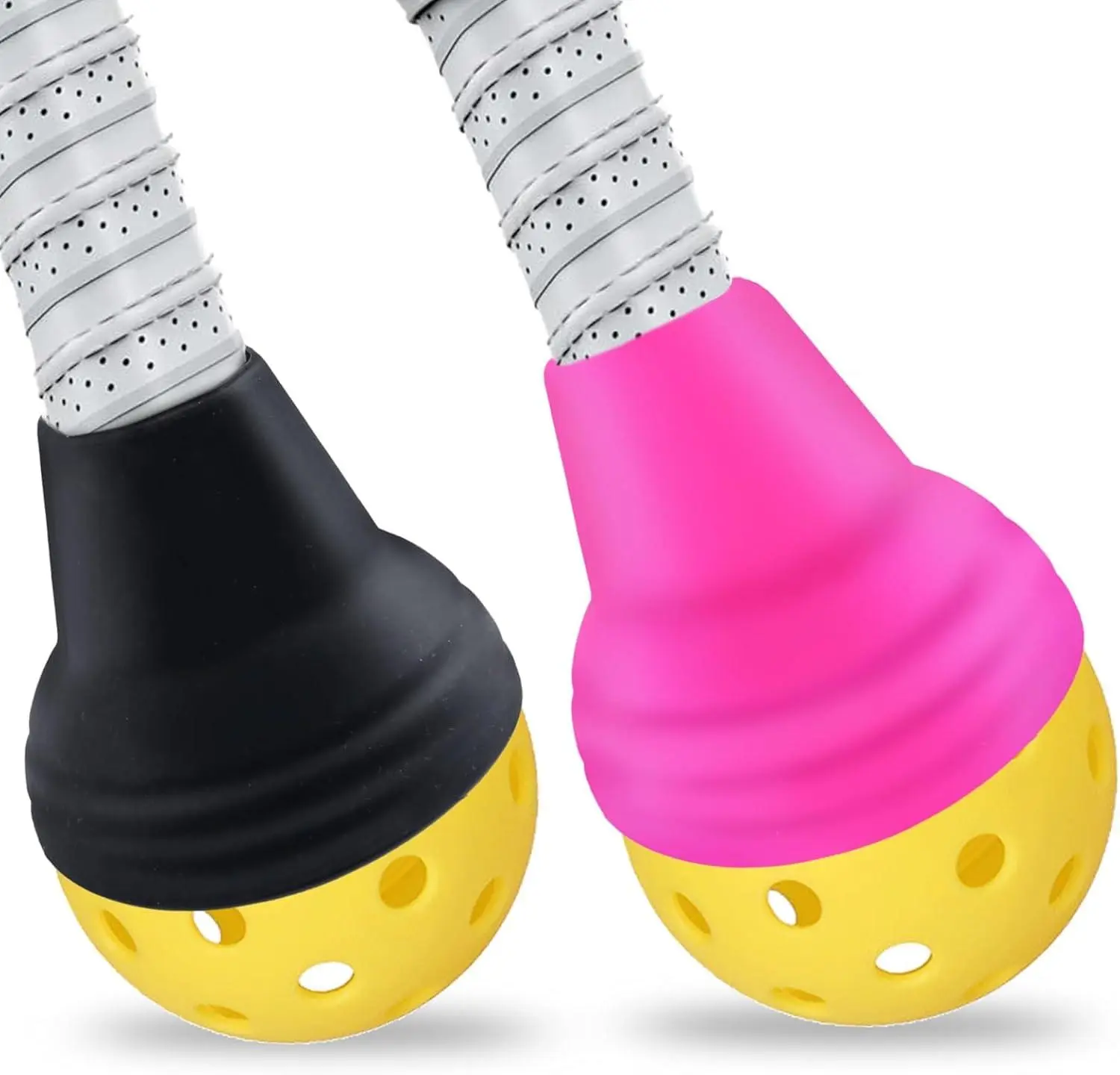 2Pcs Pickleball Ball Retriever Silicone Pickleball Ball Picker Pickleball Grabber Universal Pickleball Upper Suction Cup Pickleball Accessories Fits All Standard Paddles GOLD DEER