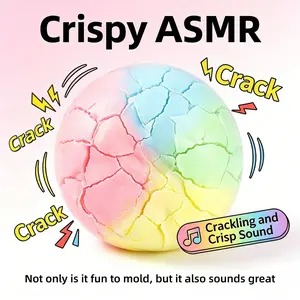 Macaron Colored Crispy Squeeze Ball, Premium ASMR Stress Relief Toy, Clear Crunch Sound & Slow Rebound, Portable Decompression Fidget Ball, Ideal Gift for Parties, Holidays and Daily Body Relaxation love fidgetssss