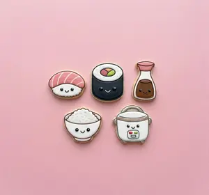 Kawaii Sushi Cookie Cutter & Stamp 5-Piece Set