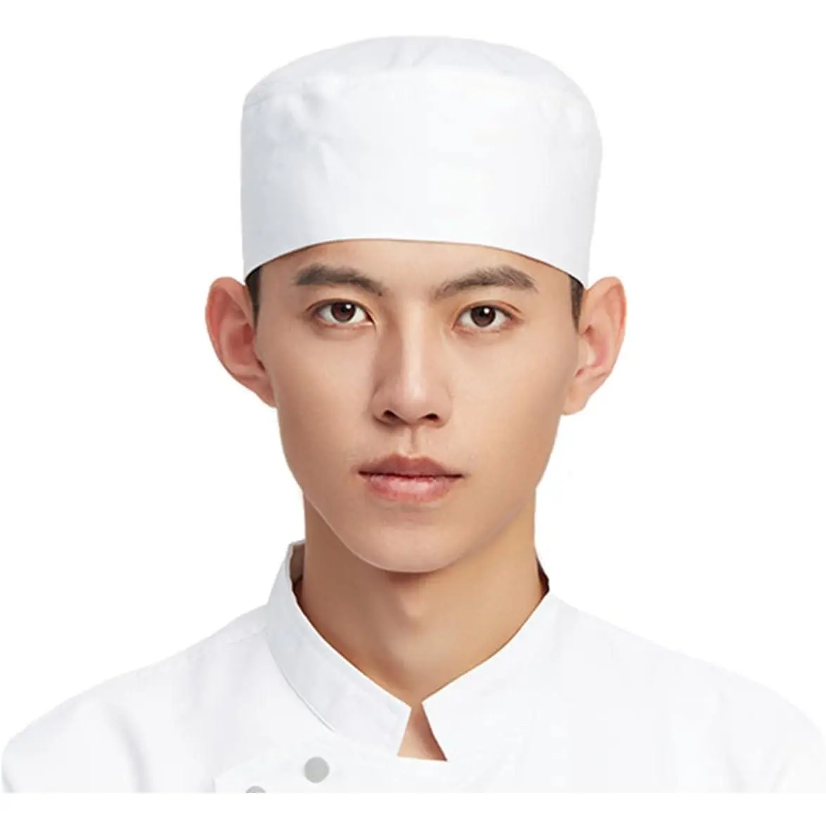 Unisex Solid Polyester Cotton Chef Hat with a Breathable Mesh Top, Adjustable and Durable for Kitchen and Restaurant Work
