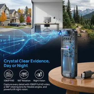 Wireless 1080P Body Camera | Wearable Vlog Cam with Night Vision & 180° Rotating Lens, Portable for Outdoor & Travel