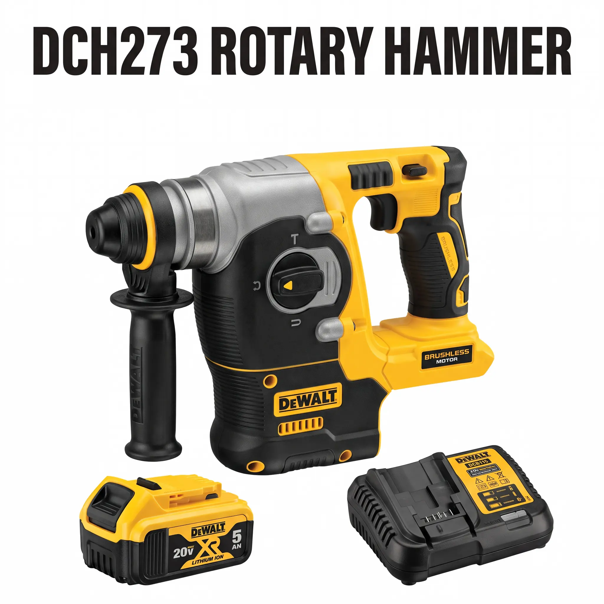 DCH273 Rotary Hammer, is the choice for masonry and concrete works, Cordless Level dcf900 impact wrench drilling hand tool accessory heavy-duty task dw089lg brushless hex chuck power electric driver outdoor angle 12-line vertical cross lug nut remover