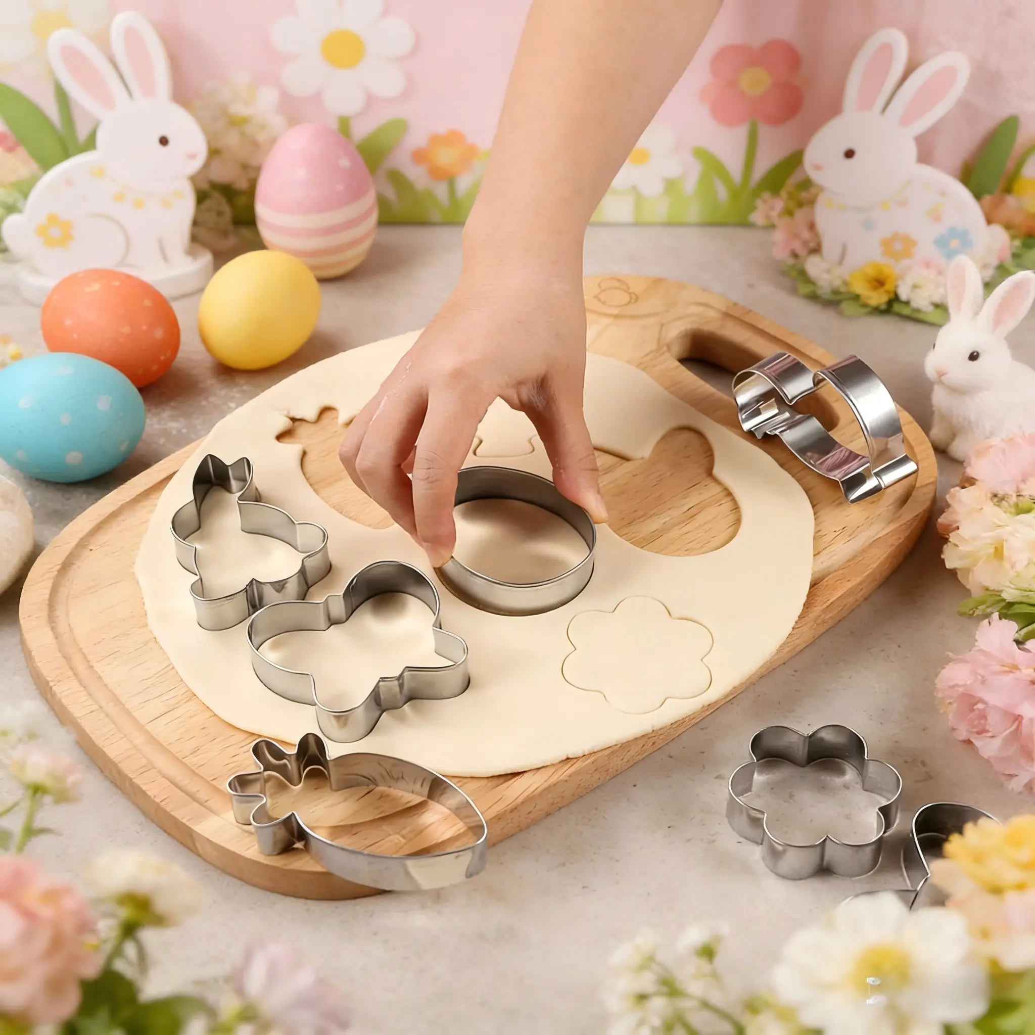Easter Cookie Cutters Set, 12-Piece Stainless Steel Holiday Baking Kit with Bunny, Egg, Carrot, Chick, Flower & Butterfly Shapes, Baking Supplies, Perfect for Spring Celebrations & Festive Decor, Ideal Gift Basket Addition, Brighten Your Holiday Season