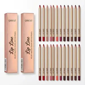 Long Lasting Lip Liner Set, 24pcs/set Matte Lip Liner, Moisturizing & Easy Coloring Lip Liner Pen, Suitable for All Occasions Makeup, Lipliner