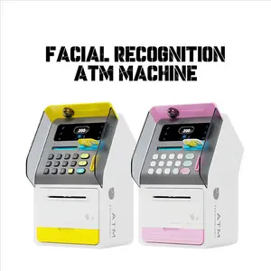 【 Face Recognition Smart Model 】 Children's simulated ATM piggy bank toy, suitable for both boys and girls, birthday gift, money saving,role-playing, early education piggy bank
