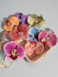 Fairy Phalaenopsis Duckbill Clip Forest Floral Side Hair Claw Back Head Updo Hairpin