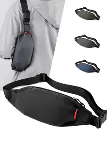 Mini Shoulder Crossbody Bag for Men, Waterproof Nylon Fabric Chest Bag, Belt Bag, Casual Waist Bag, Sporty Style for All Seasons, Versatile and Lightweight Design