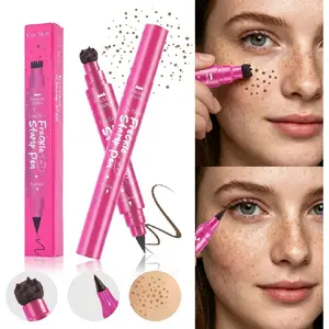 Waterproof Freckles Pen: Faux Freckle Stamp and Fine Tip Eyeliner for Realistic, Long-Lasting Freckles and Effortless Makeup, Perfect for Daily Wear and Cosplay