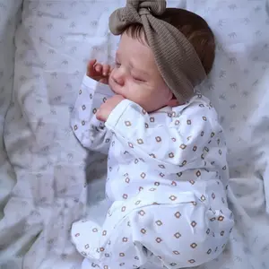 GUESSBELLY 20 Inch 50 CM Reborn Baby Doll Toy For Girl Vinyl Limbs and Cloth Body Asleep Doll Handmade Fashion Birthday Gift Play House Toys
