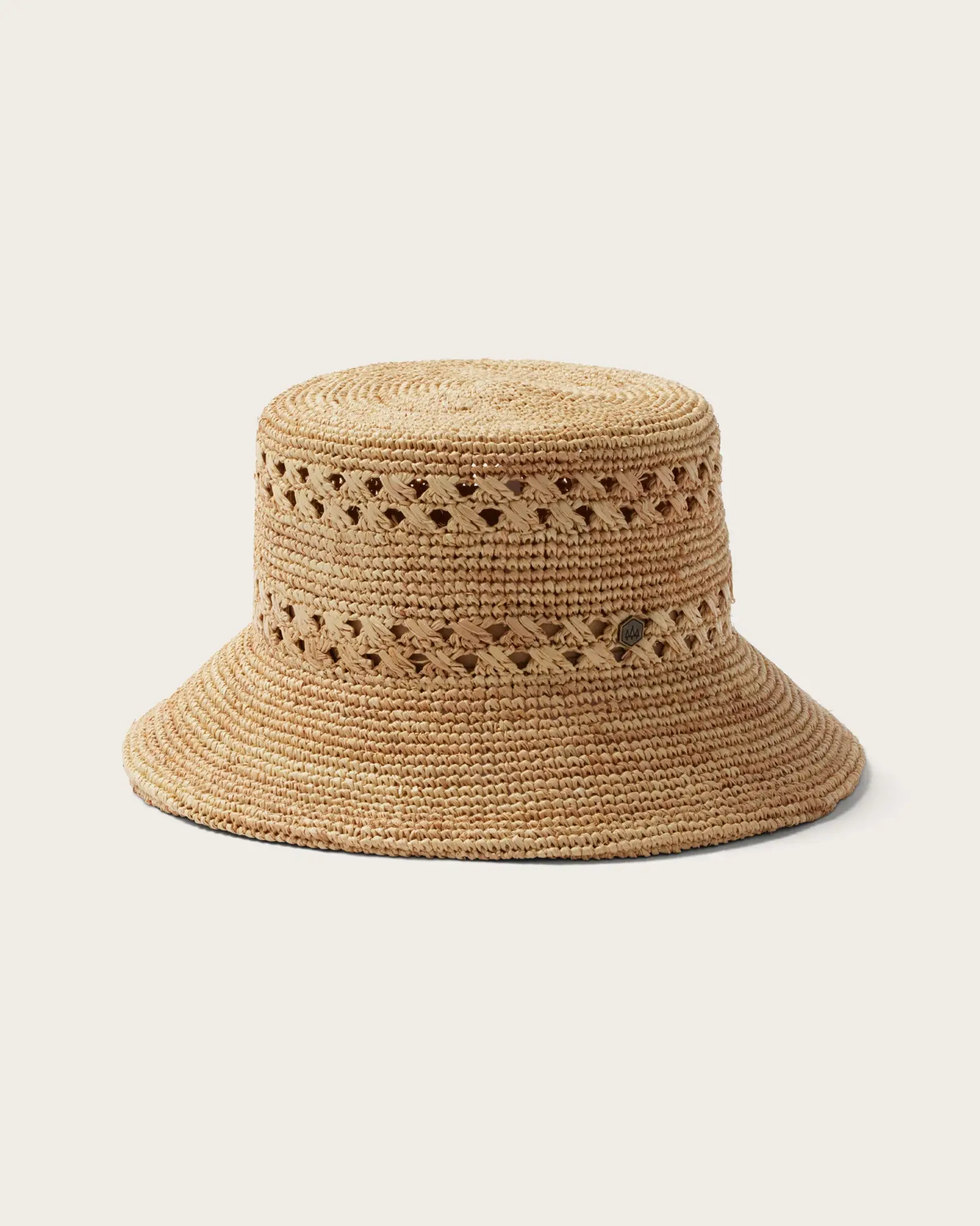 Olivia Straw Bucket in Natural