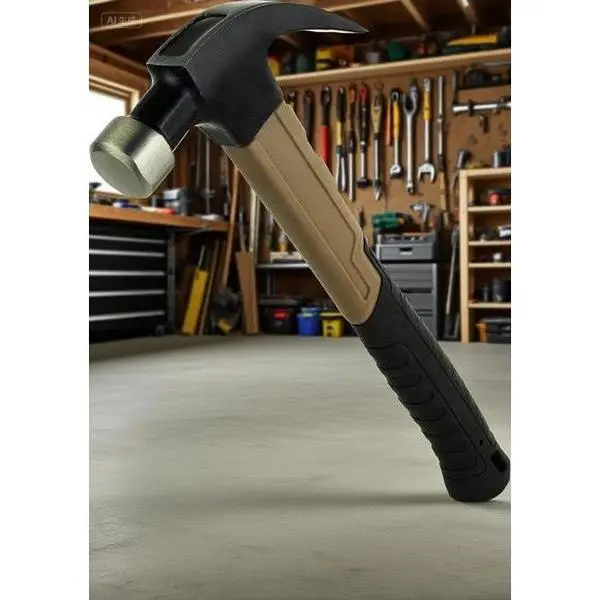 20 oz Fiberglass Smooth Face Curved Claw Hammer - Lightweight, Shock-Absorbing Ergonomic Grip, Carbon Steel Heat-Treated Durable Construction, Hard-Hitting Power, Lifetime Drop Tested at 100 ft, for Contractors, 3% Donation to Veterans, Remodeling Use, Sh