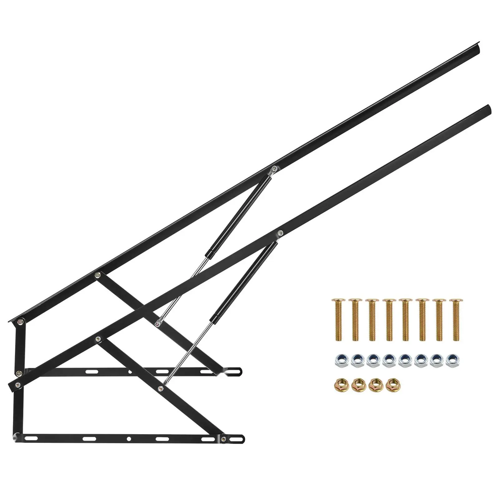 Bed Lift Hardware Kit For Wall Beds 59x79 Inch Opening, Supports Up To 309 Lbs, DIY Murphy Bed System, Compatible With Standard Bed Frames, Easy Installation, Quiet Operation, Includes Mounting Hardware And Adjustable Arms