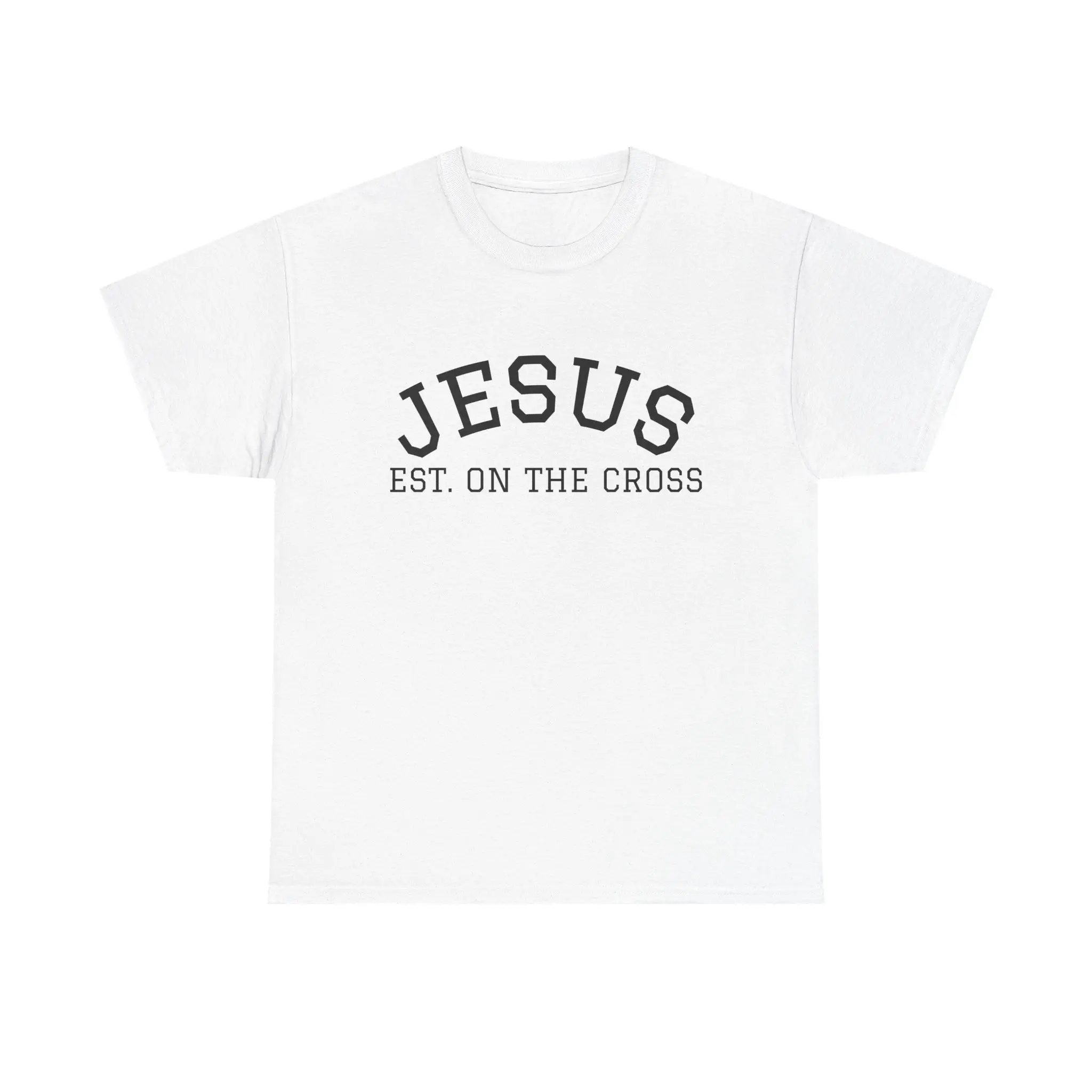 Jesus Est. on the Cross T-Shirt | Christian Faith Tee, Religious Shirt