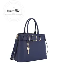By Camille — Belted Satchel with Key Charm | PETA Approved |