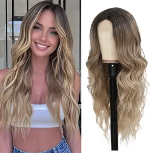 HMHIFI Long Ombre Blonde Wig, Tangling Free Premium Protein Fiber heat resistant synthetic wig