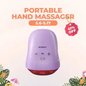 [mothersdaygift] CINCOM Portable Hand Massager (PURPLE), Cordless, with Comfort Heat and Gentle Vibration, Adjustable Settings, Auto-Off Feature, Rechargeable, Perfect for Daily Relaxation, Ideal Gift