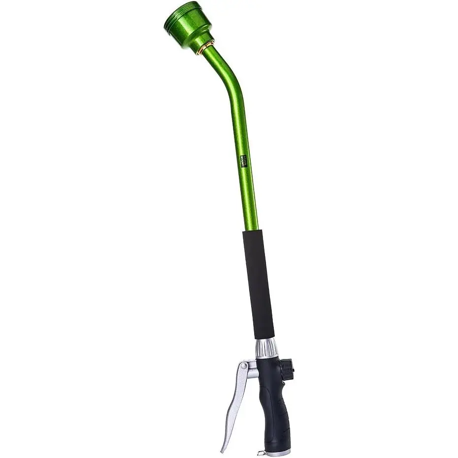 24-Inch Stainless Steel-Aluminum Watering Wand with Comfortable Shower Angle, Lightweight and Durable Sprayer Wand for Hanging Baskets, Bushes, Garden Use