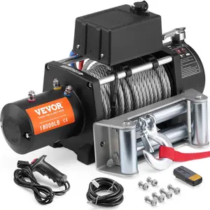 VEVOR Electric Winch Truck 18, TikTokShopBlackFriday,000 lb Steel Cable IP65 Waterproof Remote Control
