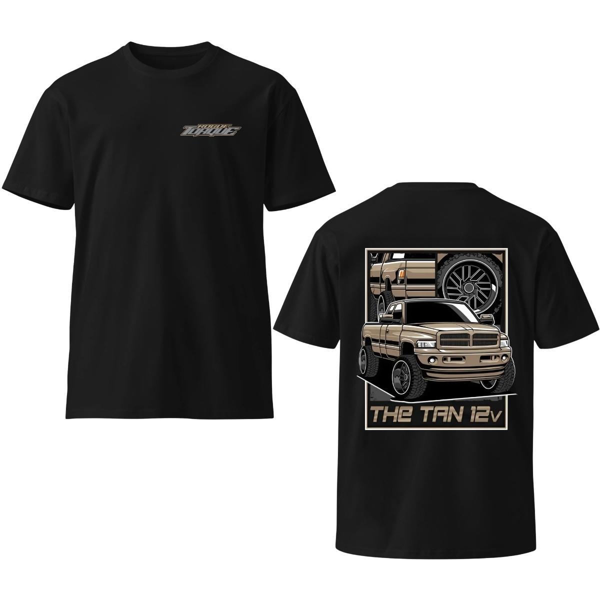 The Tan 12V Truck Enthusiast T-Shirt, Graphic Automotive Tee for Men, Vintage Trucker Style Shirt, Car Lover Gift, Streetwear Top