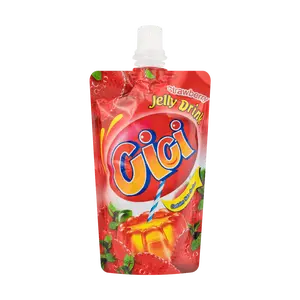 STRONGFOOD CICI Strawberry Jelly Drink with Real Coconut Jelly Bits & Fruit Juice - Refreshing Snack, 150g