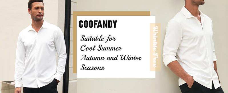 COOFANDY Fall Outfits Men's Shirt Wrinkle Free Dress Shirt Long Sleeve Button Menswear Stylish Casual
